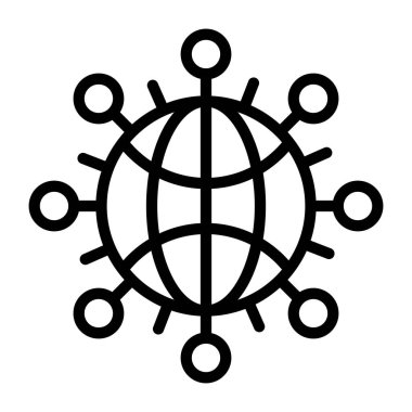       Küresel bağlantılar simgesi, doğrusal tasarım