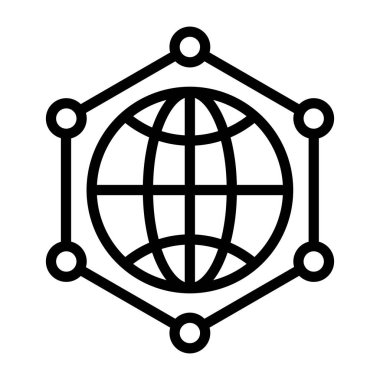     Doğrusal tasarım, küresel ağın simgesi