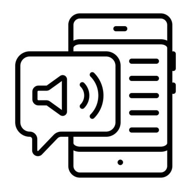      Doğrusal tasarım, mobil hacmin simgesi 