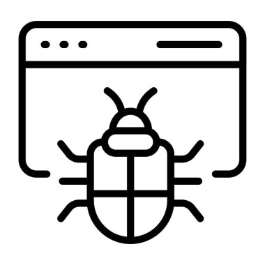      Tasarım taslağı, enfekte web sitesinin simgesi
