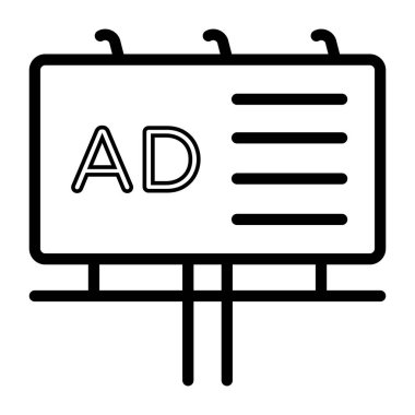       Tasarım taslağı, reklam panosunun simgesi