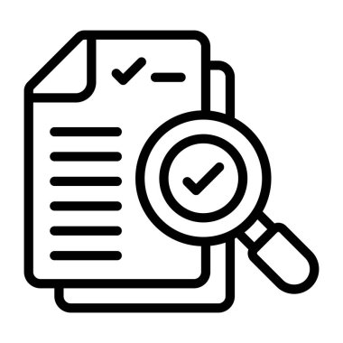     Arama belgelerinin simgesi, doğrusal tasarım