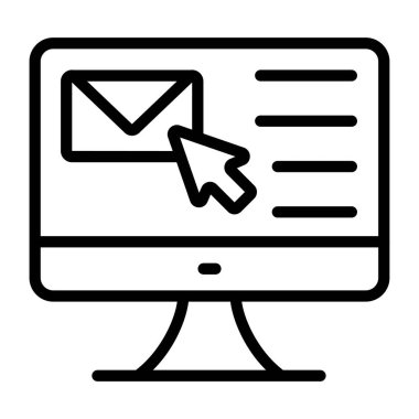      Tasarım taslağı, çevrimiçi posta simgesi