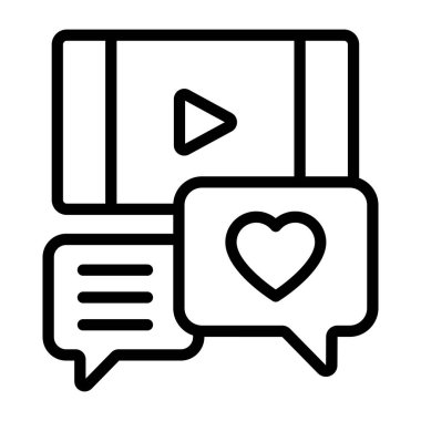     Tasarım taslağı, video yorumu simgesi