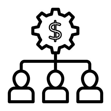       Avatarlara bağlı dolar içeriden vites, finans yönetimi takım simgesi