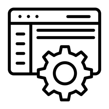       Web sayfası, web yönetim simgesi konsepti