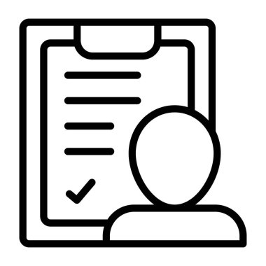        Curriculum vitae simgesinin düzenlenebilir doğrusal tasarımı