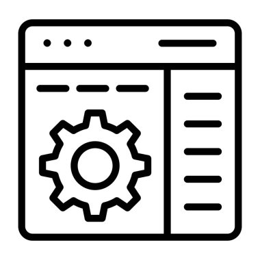       Web sayfası, web ayarı simgesi konsepti