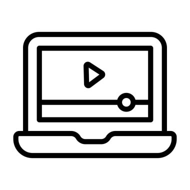 Doğrusal tasarım, çevrimiçi video simgesi