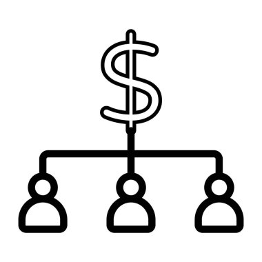      Doğrusal özet tasarımında hissedarların simgesi