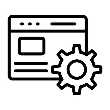       Web sayfası, web ayarı simgesi konsepti