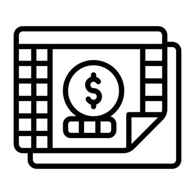 Maaş gününün düzenlenebilir doğrusal tasarım simgesi