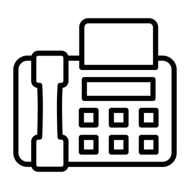 Faks makinesinin mükemmel tasarım simgesi