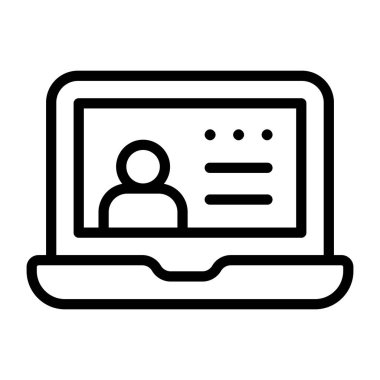 Çevrimiçi profil simgesi, düzenlenebilir vektör