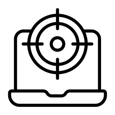 Çevrimiçi hedef simgesinin düzenlenebilir doğrusal tasarımı