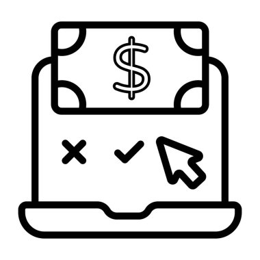 Düzenlenebilir biçimdeki çevrimiçi ödeme seçeneği simgesi 