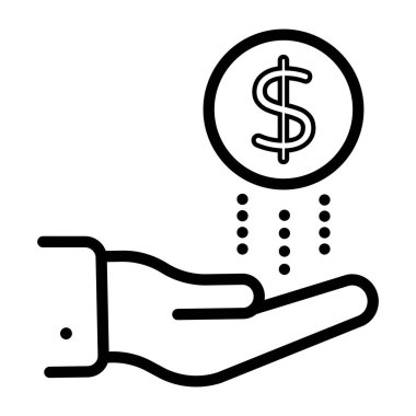 Elde dolar parası, para ikonu verme kavramı