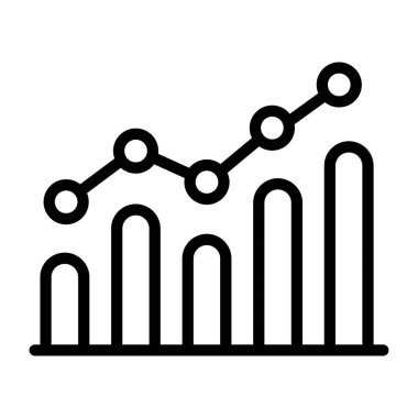      Çokçizgi grafik simgesinin vektör tasarımı