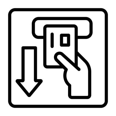       Nakit çekilmesinin bir simge tasarımı, düzenlenebilir vektör 