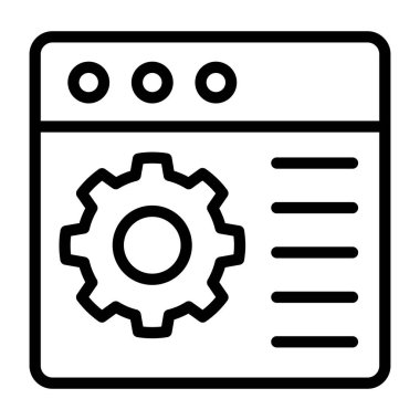       Web sayfası, web ayarı simgesi konsepti