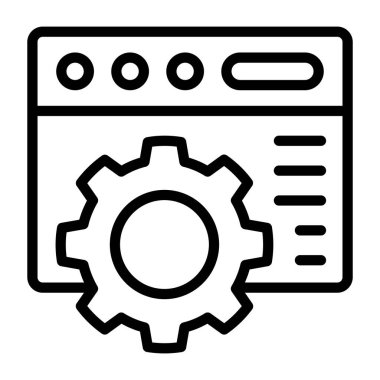 Web sayfası, web yönetim simgesi konsepti
