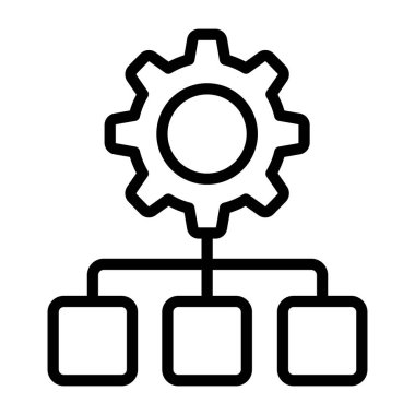 Ağı ayarlamak için düzenlenebilir doğrusal tasarım simgesi