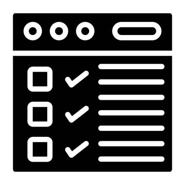 Web listesinin simgesi, sağlam tasarım