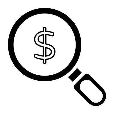        Finansal arama simgesi, sağlam tasarım