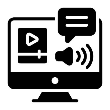 Video içeriğinin simgesi, sağlam tasarım