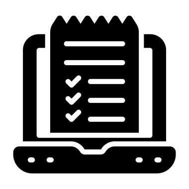 Çevrimiçi fatura simgesi, sağlam tasarım