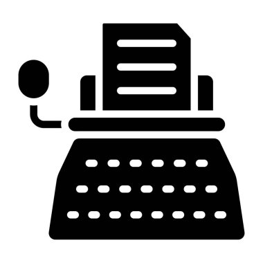      Katı tasarım, daktilo simgesi