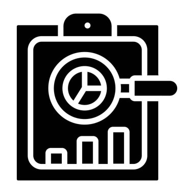      Rapor analizi simgesi, sağlam tasarım