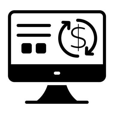        Çevrimiçi para akışı simgesi, sağlam tasarım