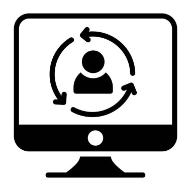        Glyph tasarımı, çevrimiçi profil güncellemesinin simgesi