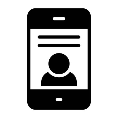 Mobil iş hesabı simgesi, düzenlenebilir vektör