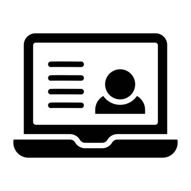         Çevrimiçi iş hesabı simgesi, düzenlenebilir vektör 