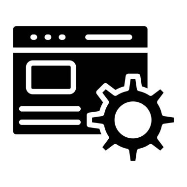       Web sayfası, web ayarı simgesi konsepti