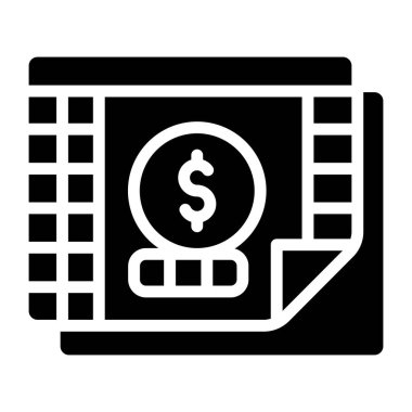         Maaş gününün düzenlenebilir katı tasarım simgesi 