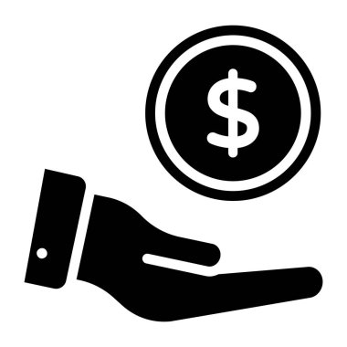 Elde dolar parası, yatırım simgesi konsepti