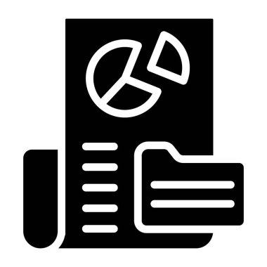 İş raporu simgesinin vektör tasarımı