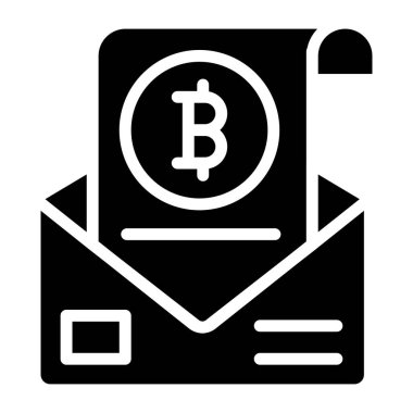 Bitcoin postasının son moda vektör tasarımı