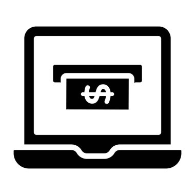 Para çekilmesinin simge tasarımı, düzenlenebilir vektör