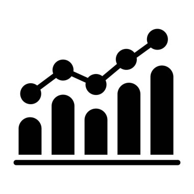 Çokçizgi grafik simgesinin vektör tasarımı