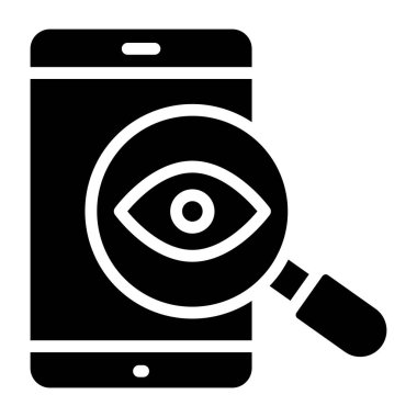 Arama gözünün bir simge tasarımı, düzenlenebilir vektör 