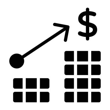 Yükselen oklu dolar sikkeleri, dolar büyüme simgesi