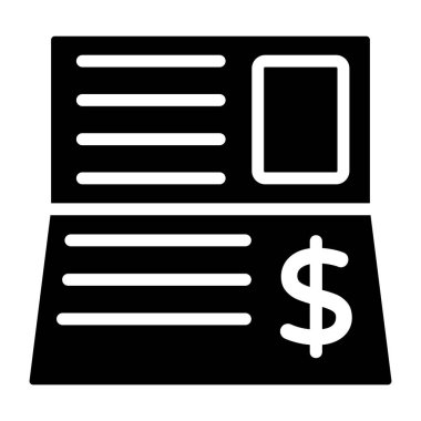 Modern tarzda iş belgesi simgesi 