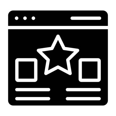 Kabartma tasarımı, web derecelendirme simgesi