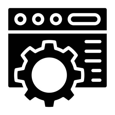 Web sayfası, web yönetim simgesi konsepti