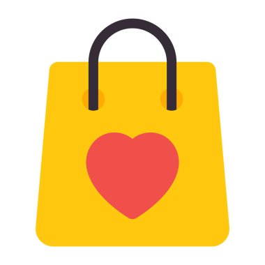     Kalp çantaya, düz dizayn romantik alışveriş 