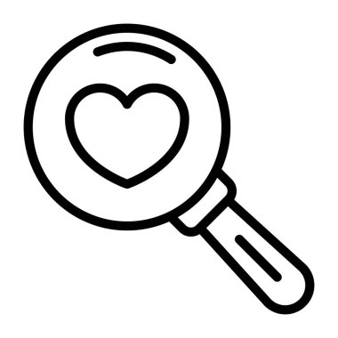 Büyüteç altında kalp, ara aşk simgesi